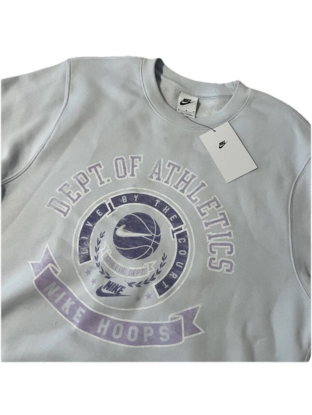 Nike Hoops Dept. of Athletics Unisex Fleece Crew Lilac/Light Purple Medium - New